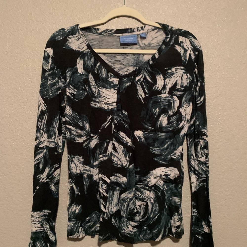 Simply Vera Wang, small, green and black print